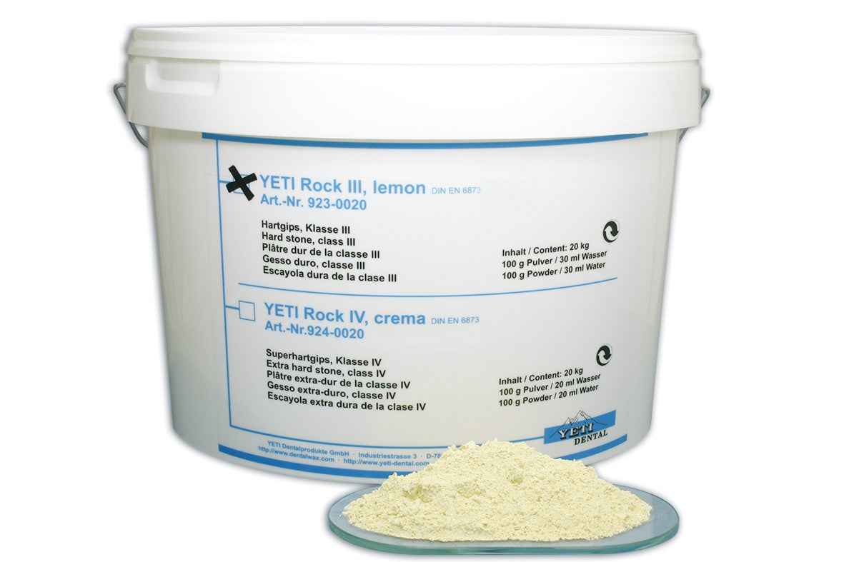 Yeti Plaster Rock Type III Hard, Lemon 20KG