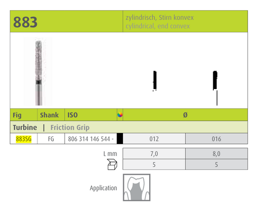 JOTA Diamond Instrument Cylindrical FG 883 (1.2mm)