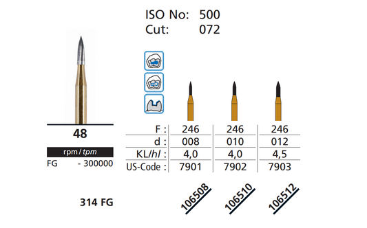 DFS ODON Carbide Finisher 48 FG Extra Coarse Grit 0.8 mm