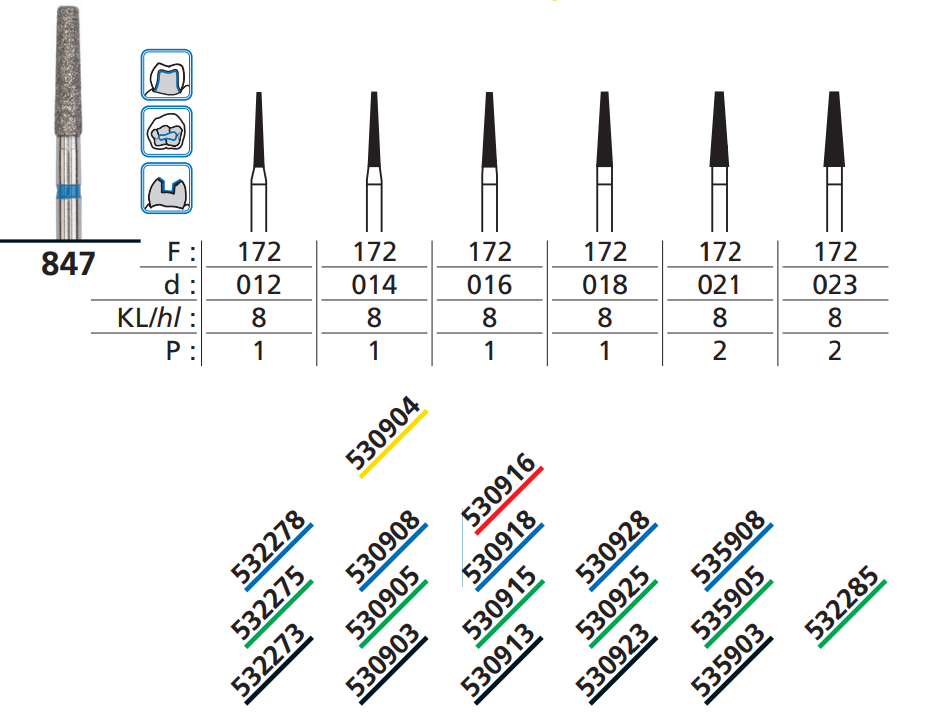 DFS ODON FG Diamond Medium Coarse Grit 1.6mm