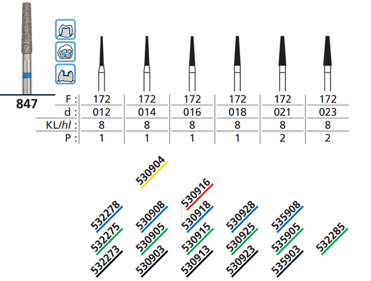 DFS ODON FG Diamond Medium Coarse Grit 1.6mm