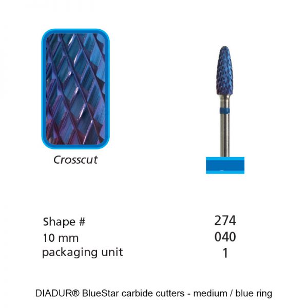 DFS DIADUR BlueStar QUATTRO Carbide Cutter Medium Coarse Grit 4.0mm