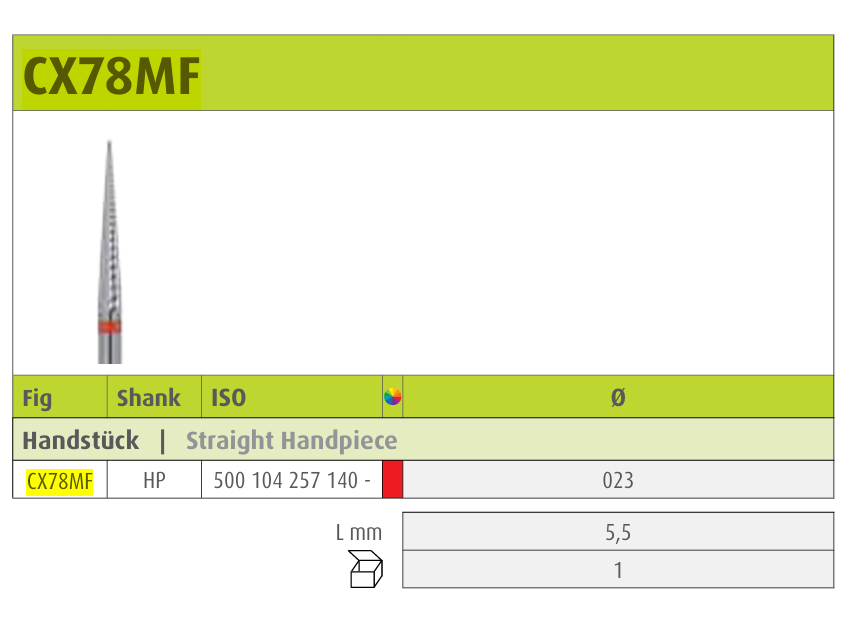 JOTA Carbide Instrument HP CX78MF (2.3mm)