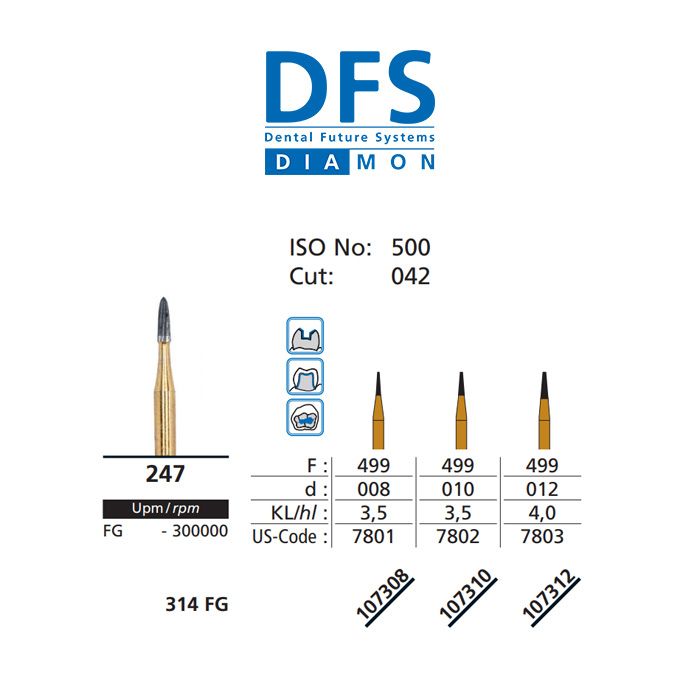 DFS ODON Carbide Finisher 247 FG Extra Coarse Grit 1.0mm