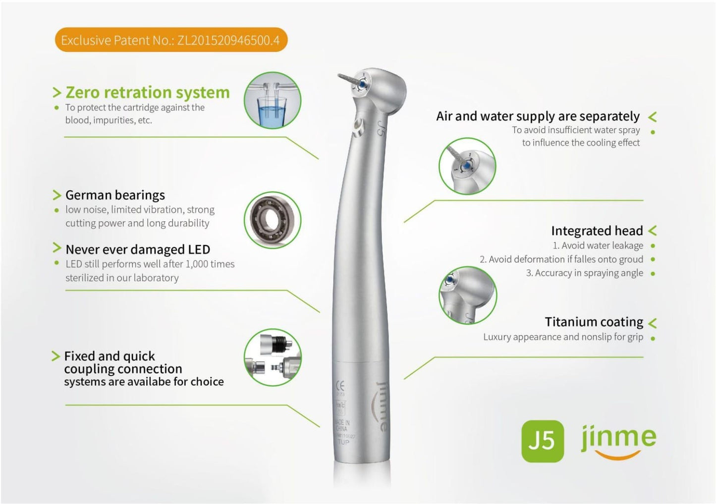 Jinme J5Self-luminous (LED) handpiece