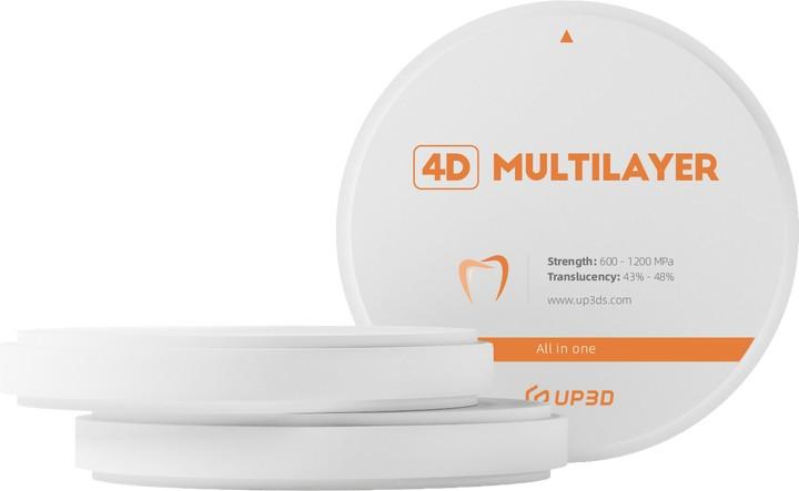 UP3D ZIRCONIA 4D MULTILAYER SHADE A2 98X20MM